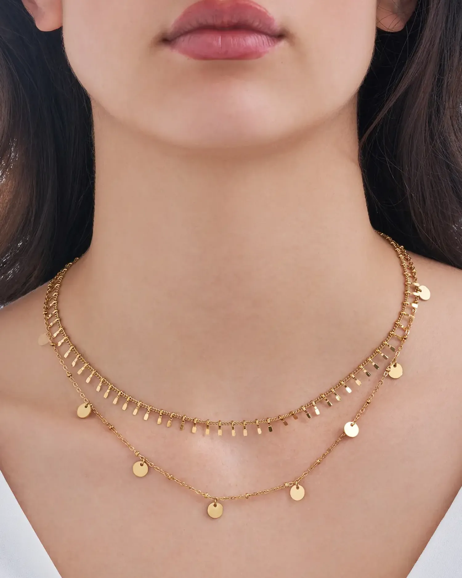 Bijou Brigitte Edelstahlschmuck In Gold|Layering-Ketten>Layering Kette - Classic Plates gold