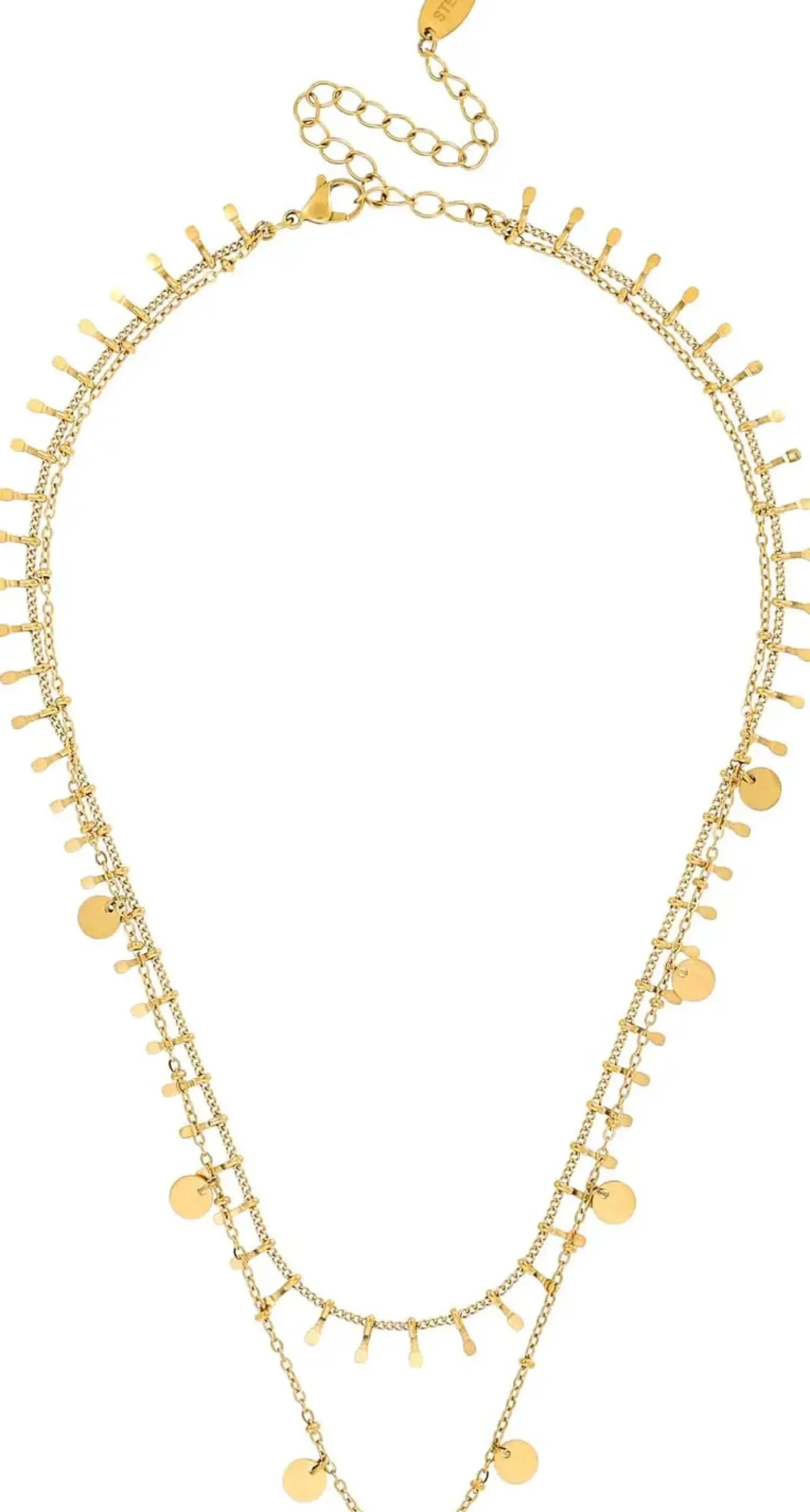Bijou Brigitte Edelstahlschmuck In Gold|Layering-Ketten>Layering Kette - Classic Plates gold