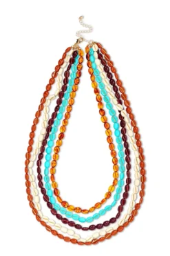 Bijou Brigitte Layering-Ketten|Bunter Schmuck>Layering Kette - Colorful Beans mehrfarbig