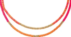 Bijou Brigitte Statement-Ketten>Layering Kette - Coral Shine rot