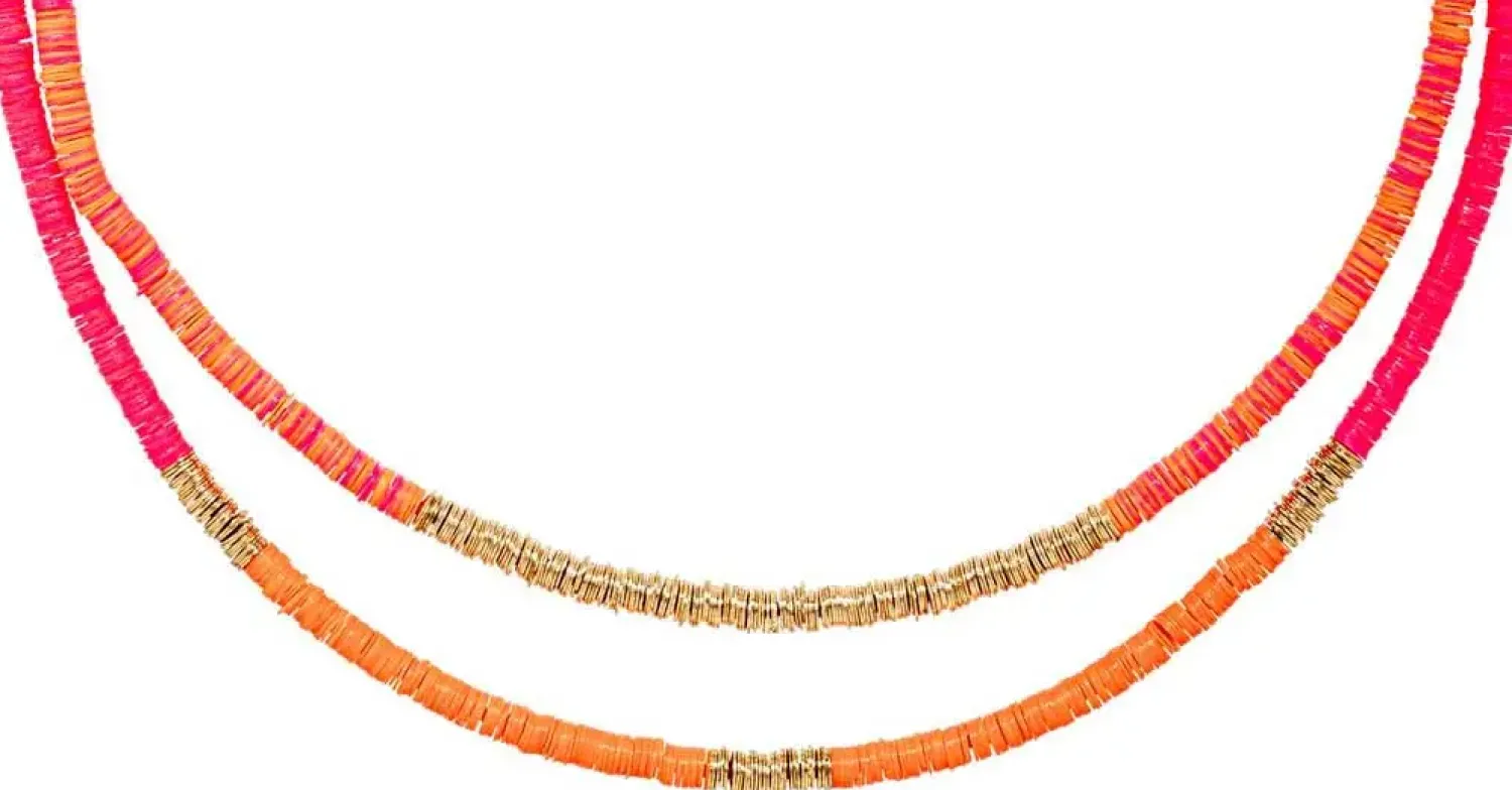 Bijou Brigitte Statement-Ketten>Layering Kette - Coral Shine rot