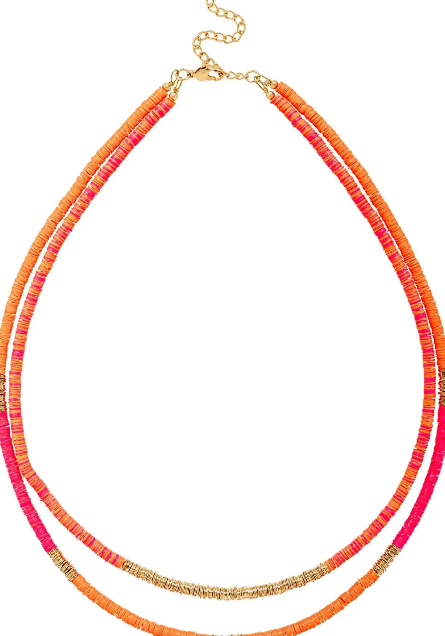 Bijou Brigitte Statement-Ketten>Layering Kette - Coral Shine rot