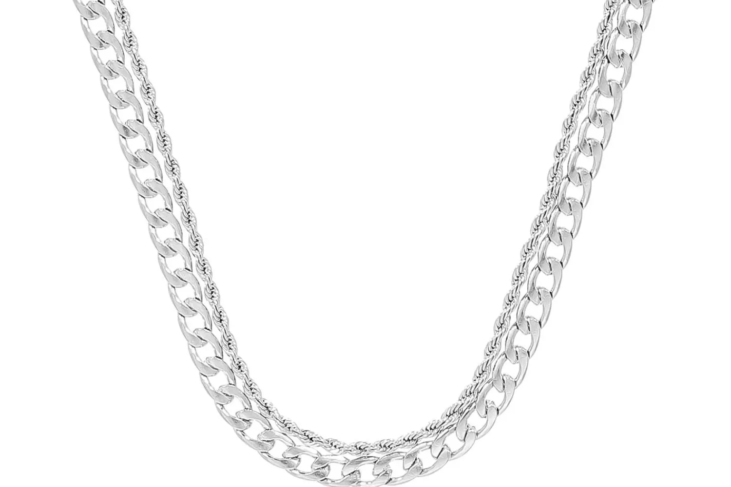 Bijou Brigitte Layering-Ketten|Edelstahlketten>Layering Kette - Daily Steel silber