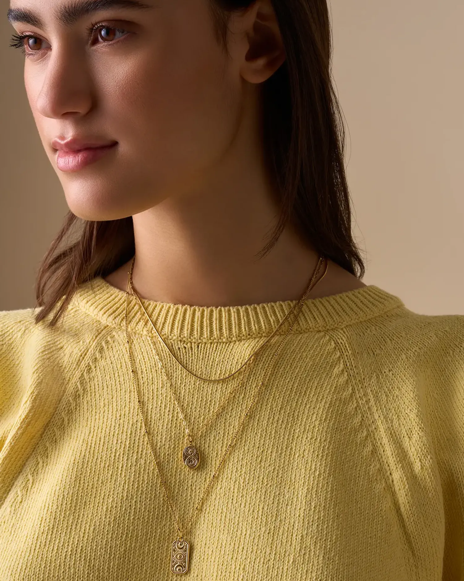 Bijou Brigitte Edelstahlschmuck In Gold|Layering-Ketten>Layering Kette - Double Plate gold