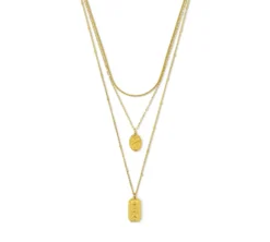 Bijou Brigitte Edelstahlschmuck In Gold|Layering-Ketten>Layering Kette - Double Plate gold