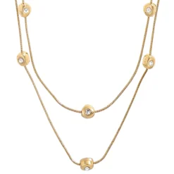 Bijou Brigitte Layering-Ketten|Ketten Gold>Layering Kette - Double Sparkle gold