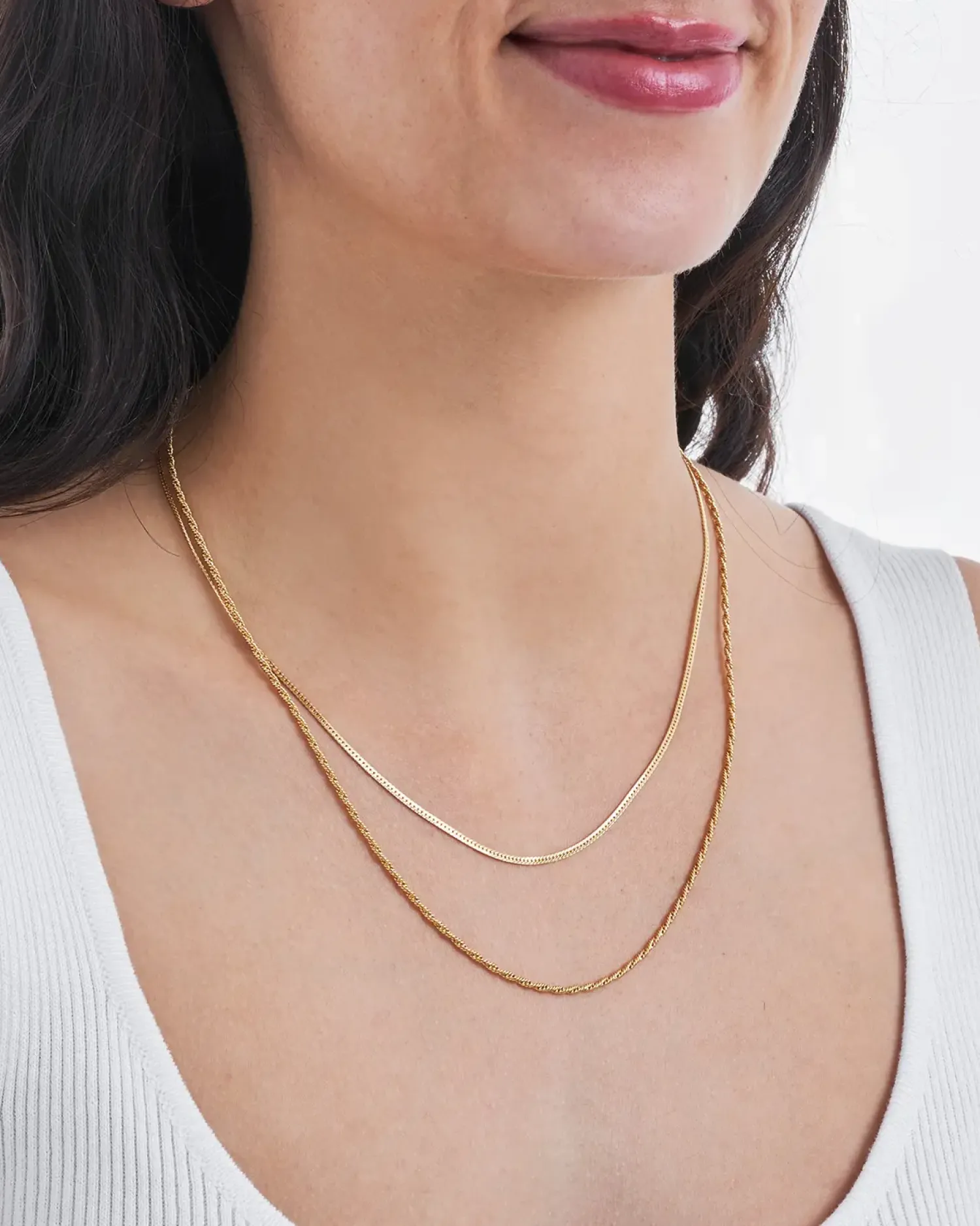 Bijou Brigitte Layering-Ketten|Basics>Layering Kette – Double Twist gold