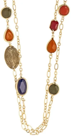 Bijou Brigitte Layering-Ketten|Boho-Schmuck>Layering Kette - Fall Stones gold, mehrfarbig