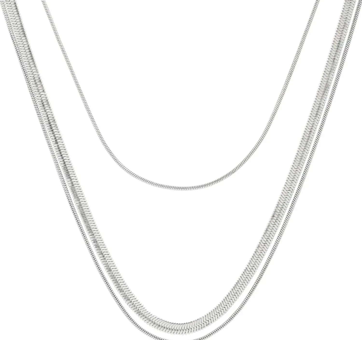 Bijou Brigitte Layering-Ketten|Edelstahlketten>Layering Kette - Fine Steel silber