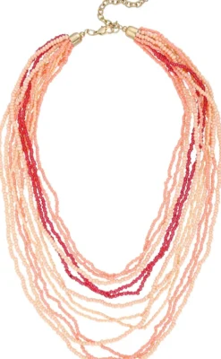 Bijou Brigitte Statement-Ketten|Pastellschmuck>Layering Kette - Funky Peach rosa
