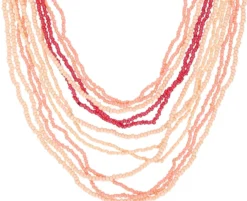 Bijou Brigitte Statement-Ketten|Pastellschmuck>Layering Kette - Funky Peach rosa