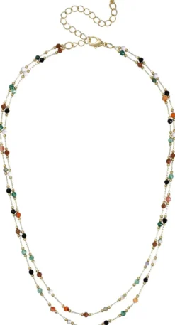 Bijou Brigitte Layering-Ketten|Ketten Gold>Layering Kette - Gemstone Harmony gold, mehrfarbig