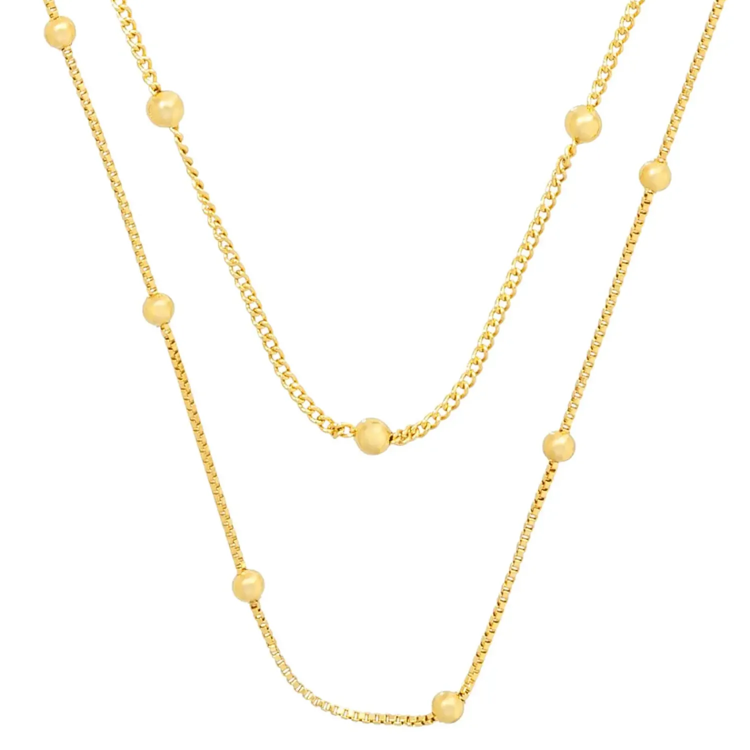 Bijou Brigitte Layering-Ketten|Ketten Gold>Layering Kette - en Bubbles gold