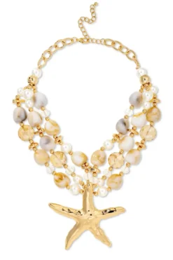 Bijou Brigitte Perlenschmuck|Perlenketten>Layering Kette - Golden Ocean gold, weiß