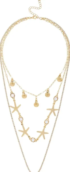 Bijou Brigitte Layering-Ketten|Maritimer Schmuck>Layering Kette - en Shells gold