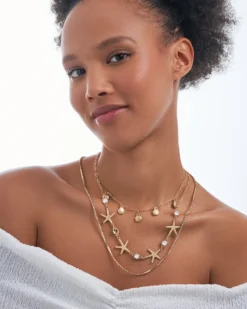 Bijou Brigitte Layering-Ketten|Maritimer Schmuck>Layering Kette - en Shells gold