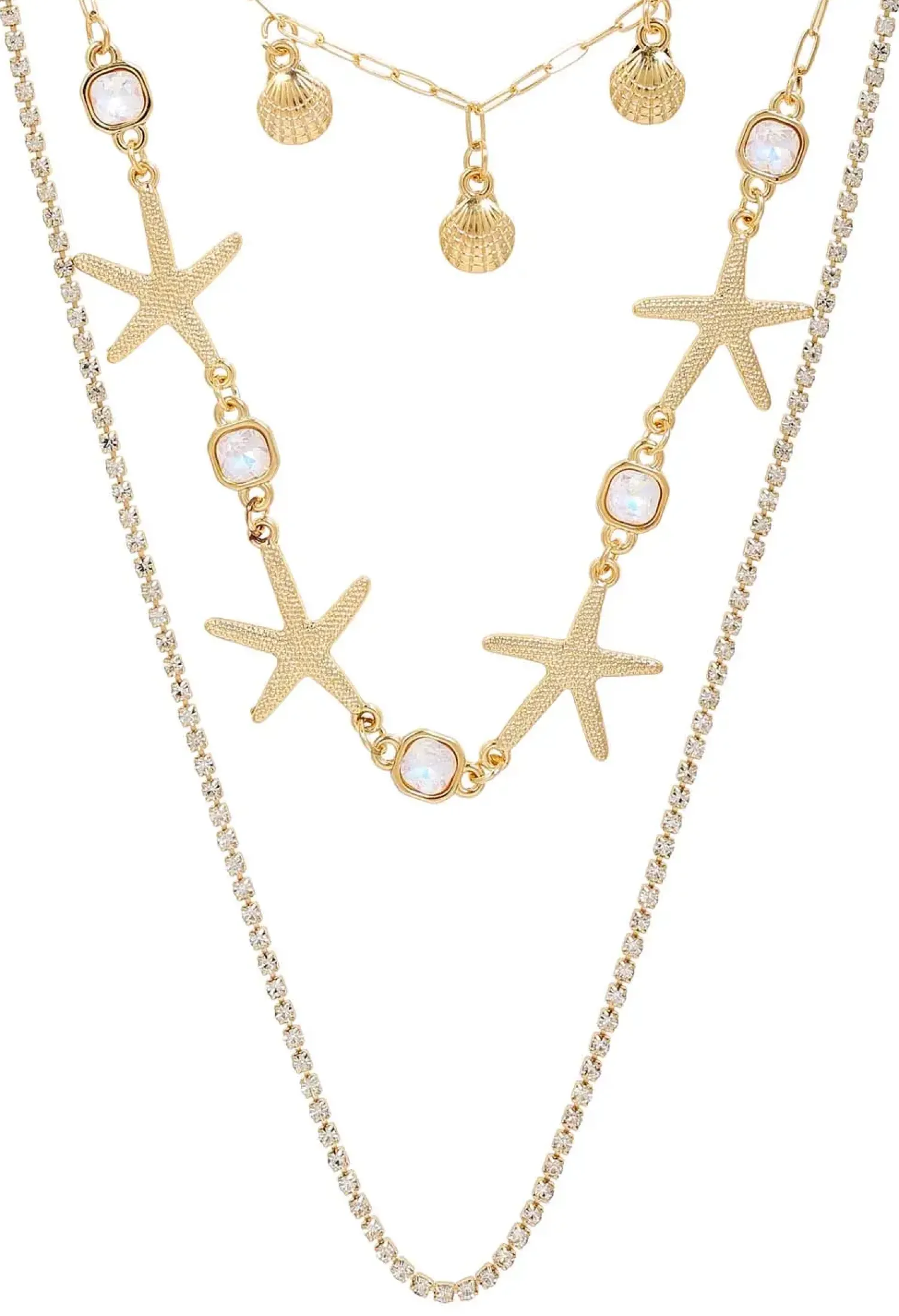 Bijou Brigitte Layering-Ketten|Maritimer Schmuck>Layering Kette - en Shells gold