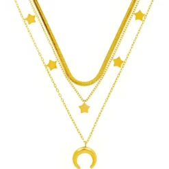Bijou Brigitte Edelstahlschmuck In Gold|Layering-Ketten>Layering Kette - en Trio gold