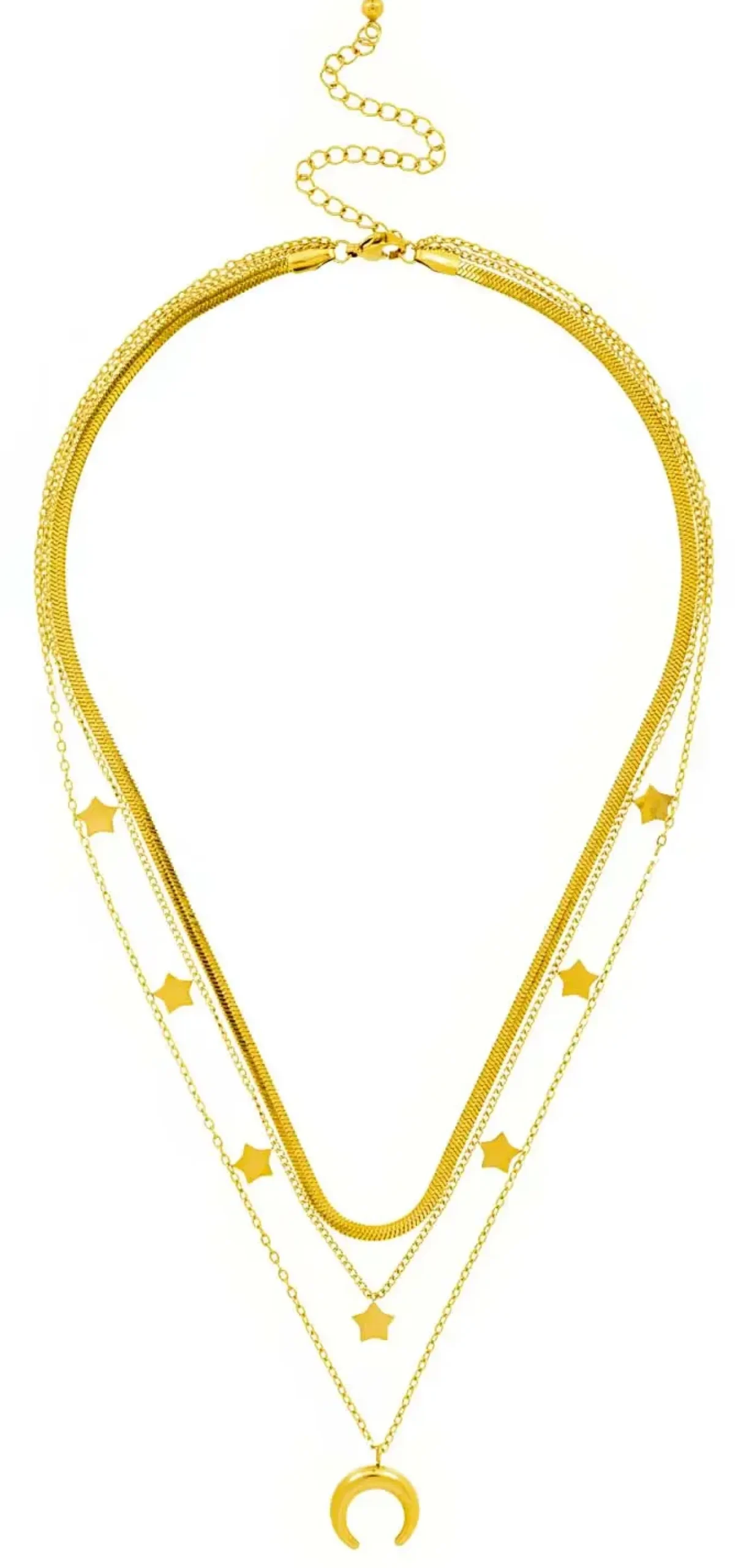 Bijou Brigitte Edelstahlschmuck In Gold|Layering-Ketten>Layering Kette - en Trio gold