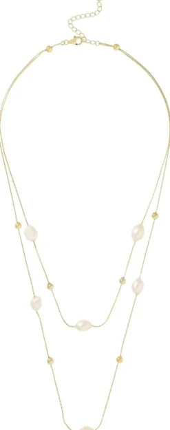 Bijou Brigitte Perlenschmuck|Perlenketten>Layering Kette - Graceful Layers gold, weiß