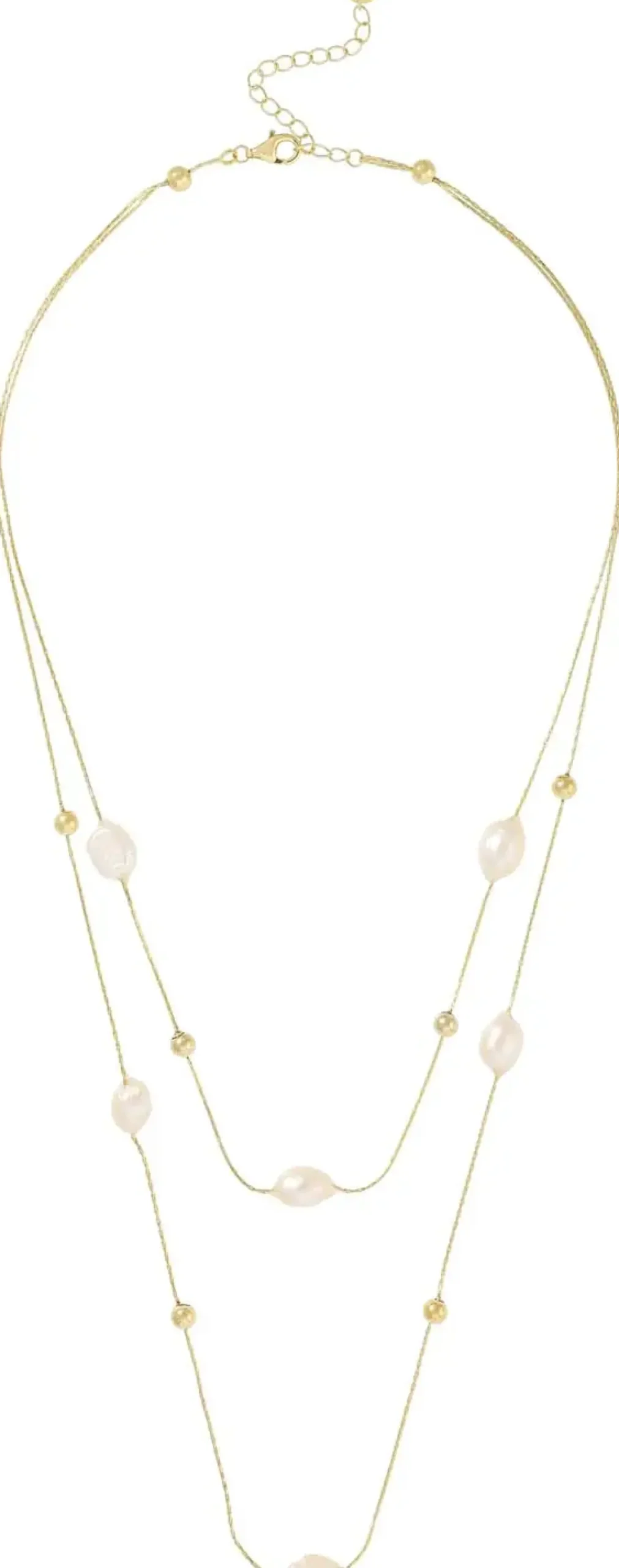 Bijou Brigitte Perlenschmuck|Perlenketten>Layering Kette - Graceful Layers gold, weiß