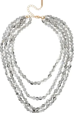 Bijou Brigitte Layering-Ketten|Brautschmuck>Layering Kette - Grey Pearls grau