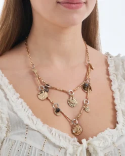 Bijou Brigitte Layering-Ketten|Ketten Gold>Layering Kette - Hammered Charms gold