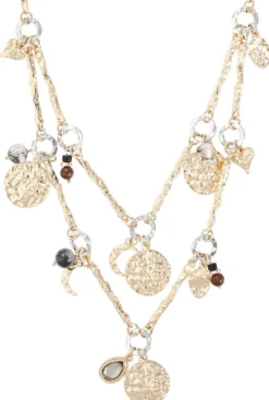 Bijou Brigitte Layering-Ketten|Ketten Gold>Layering Kette - Hammered Charms gold