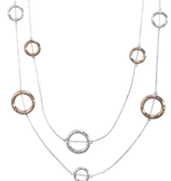 Bijou Brigitte Layering-Ketten>Layering Kette - Hammered Circles roségold, silber