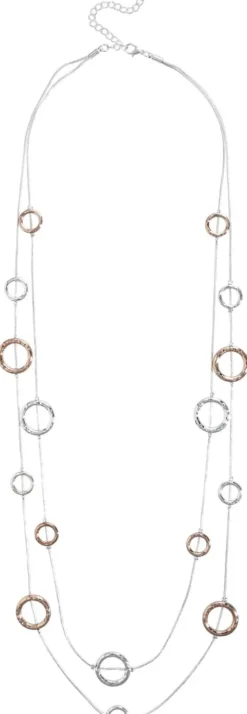 Bijou Brigitte Layering-Ketten>Layering Kette - Hammered Circles roségold, silber
