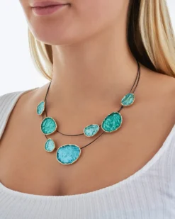 Bijou Brigitte Layering-Ketten|Statement-Ketten>Layering Kette - Hammered Turquoise türkis