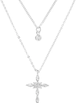 Bijou Brigitte Layering-Ketten>Layering Kette - Icy Cross silber