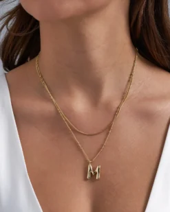 Bijou Brigitte Layering-Ketten|Ketten Gold>Layering Kette - Initial M gold