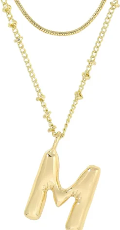 Bijou Brigitte Layering-Ketten|Ketten Gold>Layering Kette - Initial M gold
