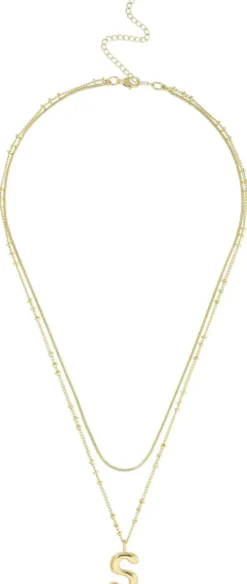 Bijou Brigitte Layering-Ketten|Ketten Gold>Layering Kette - Initial S gold