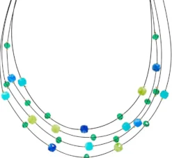 Bijou Brigitte Layering-Ketten|Statement-Ketten>Layering Kette - Jade Stone grün, blau