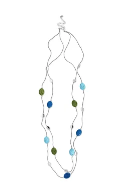 Bijou Brigitte Layering-Ketten>Layering Kette - Lava Ovals schwarz, blau