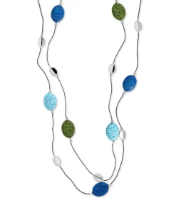 Bijou Brigitte Layering-Ketten>Layering Kette - Lava Ovals schwarz, blau