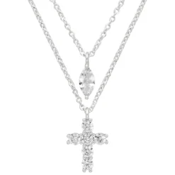 Bijou Brigitte Layering-Ketten>Layering Kette - Luminous Cross silber