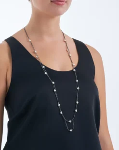 Bijou Brigitte Layering-Ketten>Layering Kette - Midnight Sparkle grau, silber