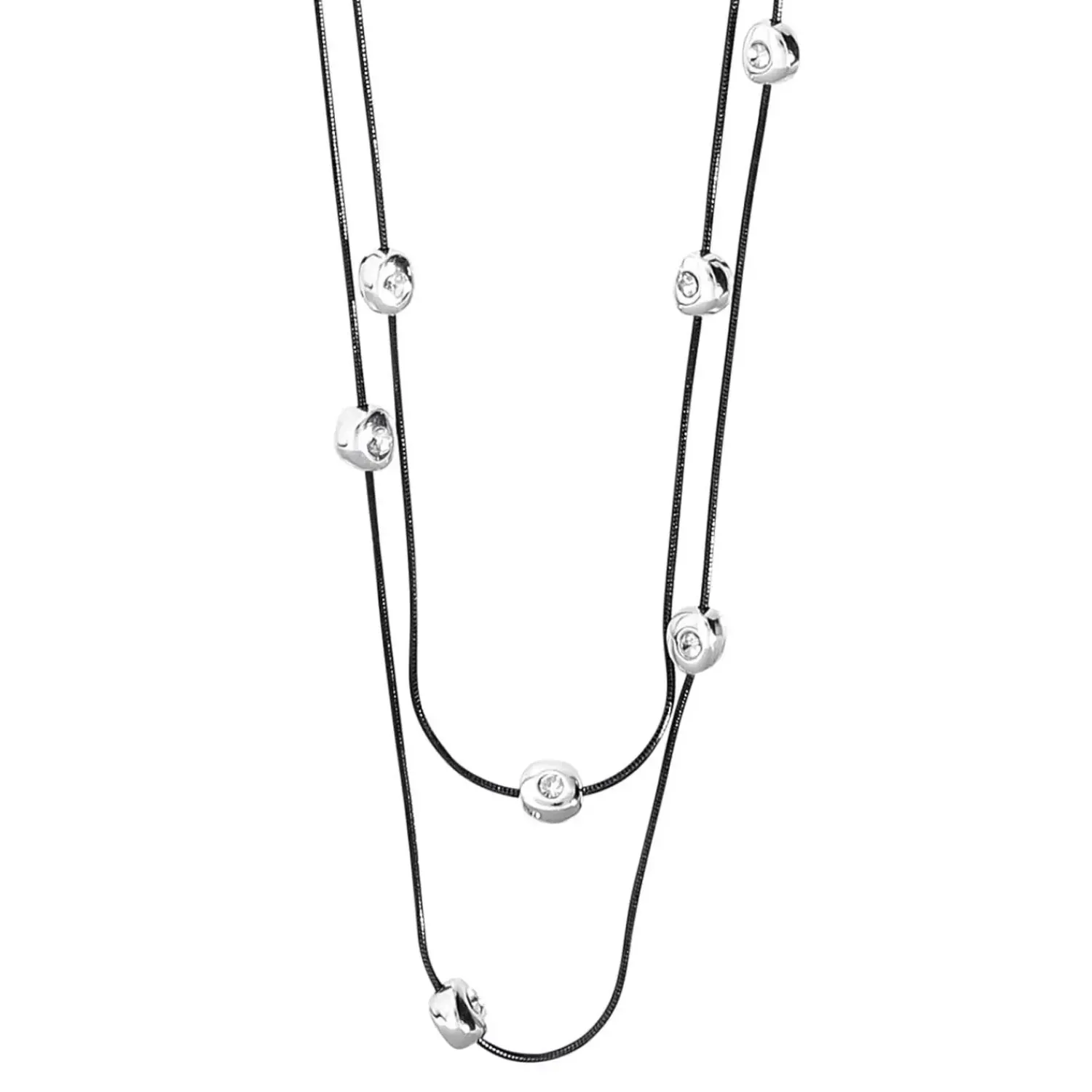 Bijou Brigitte Layering-Ketten>Layering Kette - Midnight Sparkle grau, silber