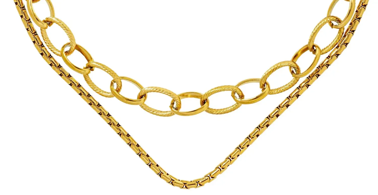 Bijou Brigitte Edelstahlschmuck In Gold|Layering-Ketten>Layering Kette - Modern Chic gold