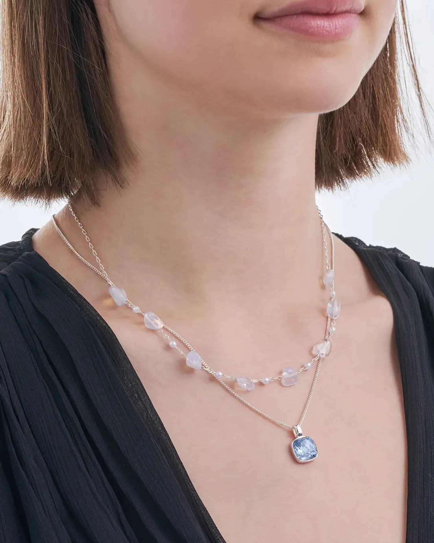 Bijou Brigitte Layering-Ketten>Layering Kette - Moonstone Gleam silber