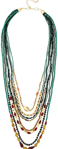 Bijou Brigitte Layering-Ketten>Layering Kette - Nature Catch braun, grün