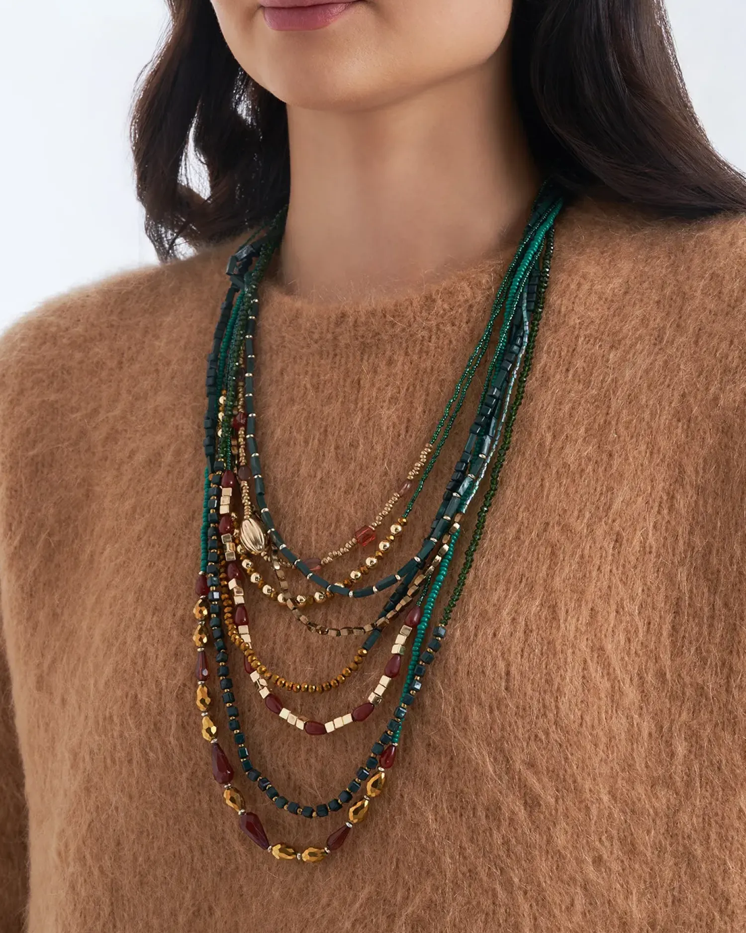 Bijou Brigitte Layering-Ketten>Layering Kette - Nature Catch braun, grün