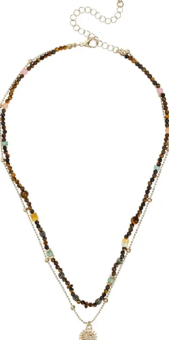 Bijou Brigitte Layering-Ketten>Layering Kette - Nature Jade braun