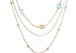 Bijou Brigitte Layering-Ketten|Ketten Gold>Layering Kette - Nature Stone gold, mehrfarbig