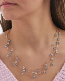 Bijou Brigitte Layering-Ketten|Ketten Gold>Layering Kette - Ocean Beads gold, blau