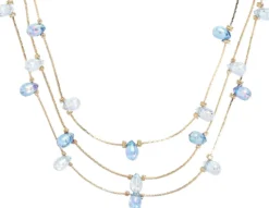 Bijou Brigitte Layering-Ketten|Ketten Gold>Layering Kette - Ocean Beads gold, blau