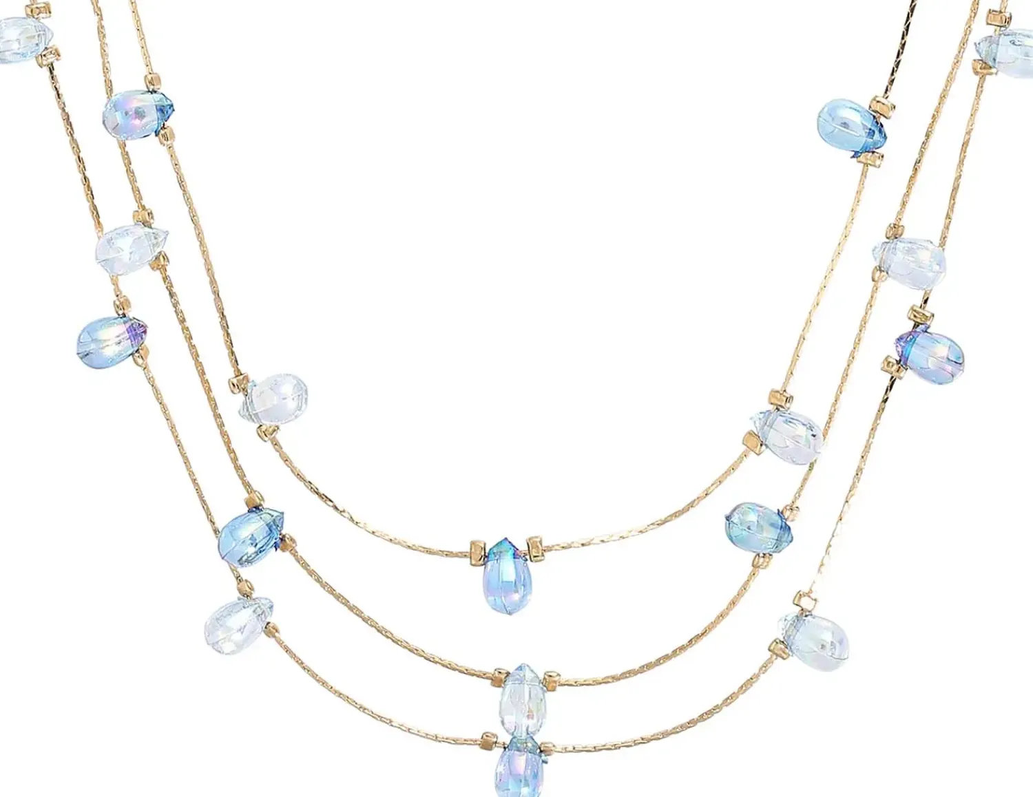 Bijou Brigitte Layering-Ketten|Ketten Gold>Layering Kette - Ocean Beads gold, blau